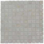 Splashback Tile Mother of Pearl Castel Del Monte White 12 in. x 12 in. x 2 mm Pearl Glass Mosaic Tile-MOTHER OF PEARL CASTEL DEL MONTE WHITE 203061503