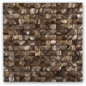 Splashback Tile Mother of Pearl Nacre Brown 12 in. x 12 in. x 2 mm 3D Pearl Shell Glass Wall Mosaic Tile-MOPNACREBROWN3DPEARL 206496845
