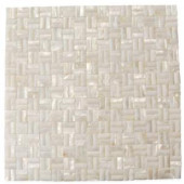 Splashback Tile Mother of Pearl Serene White 12 in. x 12 in. x 2 mm 3D Seamless Pearl Shell Glass Mosaic Tile-MOP3DWHTSEAMLESPEARL 206496848