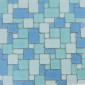 Splashback Tile Ocean Wave French Pattern Beached Frosted Glass Mosaic Wall Tile - 3 in. x 6 in. Tile Sample-R4D2 206203088
