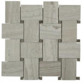 Splashback Tile Orchard Wooden Beige with Athens Gray Dot Marble Mosaic Tile - 3 in. x 6 in. Tile Sample-C1C7 ORCHARD WDN BEG W ATNS GRY DTSAMPLE 206154542