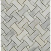 Splashback Tile Pedigree Asian Statuary Polished Marble Tile - 3 in. x 6 in. Tile Sample-C1D7PDGREORNTL 206785950
