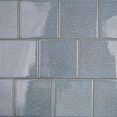 Splashback Tile Roman Selection Iced Blue 4 in. x 4 in. x 8 mm Glass Mosaic Tile-RMNICDBLU4X4 206203023