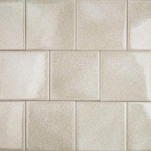 Splashback Tile Roman Selection Iced Light Cream 4 in. x 4 in. x 8 mm Glass Mosaic Tile-RMNICDLTCRM4X4 206203024