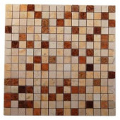 Splashback Tile Sparrow Blend 12 in. x 12 in. x 8 mm Glass Mosaic Floor and Wall Tile-SPARROW BLEND .75X.75 MOSAIC TILE 203288454