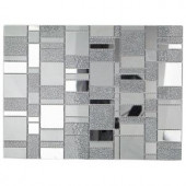 Splashback Tile Specchio Metallic Platinum Glass Mirror Tile - 3 in. x 6 in. Tile Sample-S1A12SPCPTM 206822979