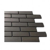 Splashback Tile Stainless Steel Metal Mosaic Floor and Wall Tile - 3 in. x 6 in. x 8 mm Tile Sample-R2D3 203218066