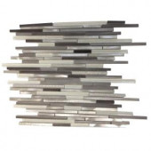 Splashback Tile Urban Frozen Platinum Metal Mosaic Tile - 3 in. x 6 in. Tile Sample-R3B8 206203069