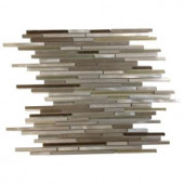 Splashback Tile Urban Frozen Sandy Metal Mosaic Tile - 3 in. x 6 in. Tile Sample-R3C8 206203067