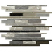 Splashback Tile Urban Platinum 12 in. x 12 in. x 8 mm Metal Mosaic Tile-URPLTNMMTLMSC 206203003
