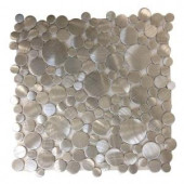 Splashback Tile Urban Silver Bubbles 12 in. x 12 in. x 8 mm Metal Mosaic Tile-URSILBUBMTLMSC 206203007