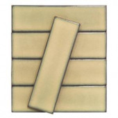 Splashback Tile Vintage Khaki 3 in. x 9 in. x 10 mm Ceramic Wall Mosaic Tile (5 Tiles Per Unit)-VINTAGEKHAKI3X9 206496942