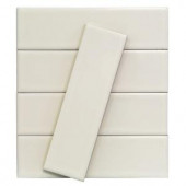 Splashback Tile Vintage White 3 in. x 9 in. x 10 mm Ceramic Wall Mosaic Tile (5 Tiles Per Unit)-VINTAGEWHT3X9 206496941