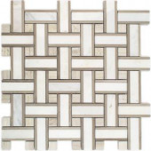 Splashback Tile Yarn Jute Polished Marble Tile - 3 in. x 6 in. Tile Sample-C3D5YRNJUT 206785990