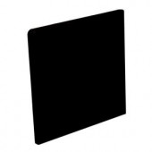 U.S. Ceramic Tile Color Collection Bright Black 4 In. x 4 In. Ceramic Surface Bullnose Wall Tile-U759-SN4449C 100389744